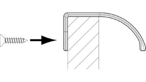 Griffleiste Raguhn-Jeßnitz Druckguss schwarz matt pulverbeschichtet - 180 mm lang  vor weißem Hintergrund