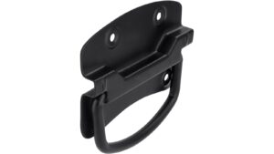 Klöppel Osternienburger Land Stahl schwarz matt pulverbeschichtet - 105 mm lang  vor weißem Hintergrund