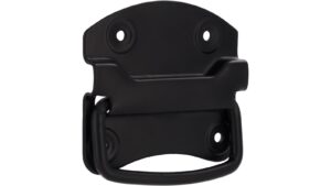 Klöppel Osternienburger Land Stahl schwarz matt pulverbeschichtet - 82 mm lang  vor weißem Hintergrund