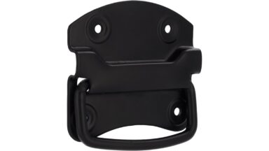 Klöppel Osternienburger Land Stahl schwarz matt pulverbeschichtet - 82 mm lang  vor weißem Hintergrund