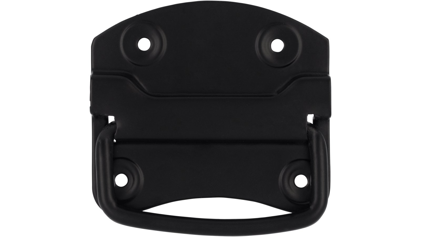 Haengegriff-Osternienburger-Land-schwarz-Stahl-laenge-82-932334-front Klöppel Osternienburger Land Stahl schwarz matt pulverbeschichtet - 82 mm lang vor weißem Hintergrund