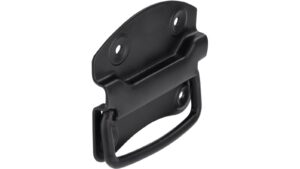 Haengegriff-Osternienburger-Land-schwarz-Stahl-laenge-82-932334-seitlich Klöppel Osternienburger Land Stahl schwarz matt pulverbeschichtet - 82 mm lang vor weißem Hintergrund