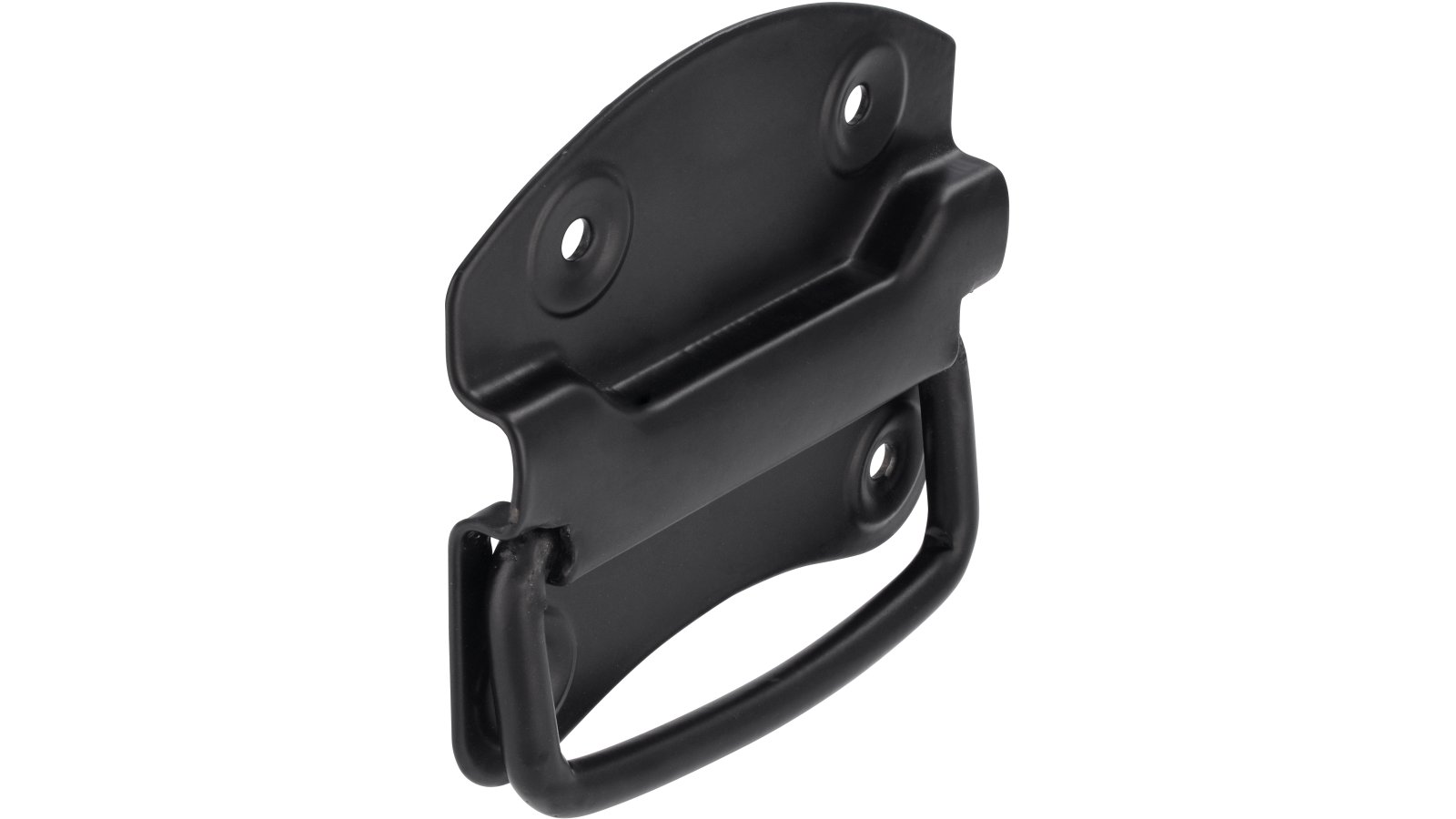 Haengegriff-Osternienburger-Land-schwarz-Stahl-laenge-82-932334-seitlich Klöppel Osternienburger Land Stahl schwarz matt pulverbeschichtet - 82 mm lang vor weißem Hintergrund