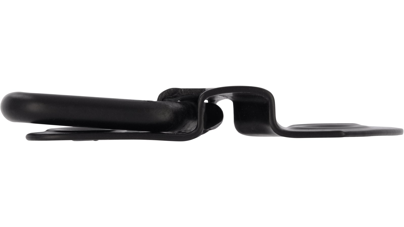 Haengegriff-Osternienburger-Land-schwarz-Stahl-laenge-82-932334-stehend Klöppel Osternienburger Land Stahl schwarz matt pulverbeschichtet - 82 mm lang vor weißem Hintergrund