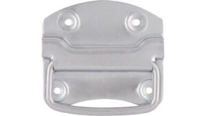 Haengegriff-Osternienburger-Land-silber-Stahl-Zinkdruckguss-laenge-82-932286-front Klöppel Osternienburger Land Stahl verzinkt - 82 mm lang vor weißem Hintergrund