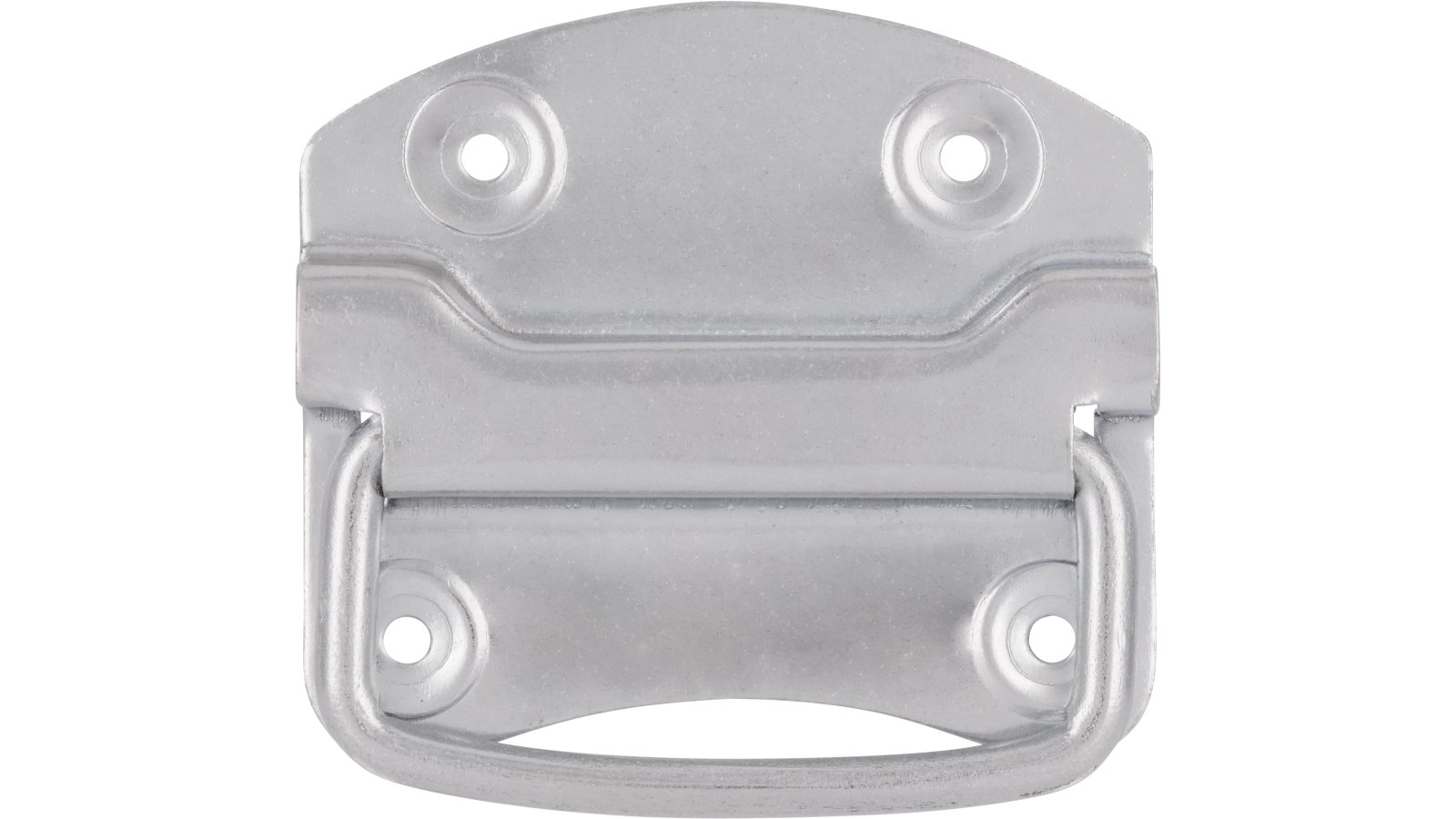 Haengegriff-Osternienburger-Land-silber-Stahl-Zinkdruckguss-laenge-82-932286-front Klöppel Osternienburger Land Stahl verzinkt - 82 mm lang vor weißem Hintergrund