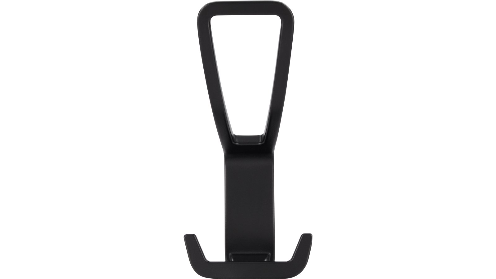 Haken Bad König Druckguss schwarz matt pulverbeschichtet - 125 mm lang  vor weißem Hintergrund