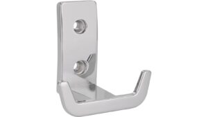 Haken Bad Laer Druckguss chrom glänzend - 59 mm lang  vor weißem Hintergrund