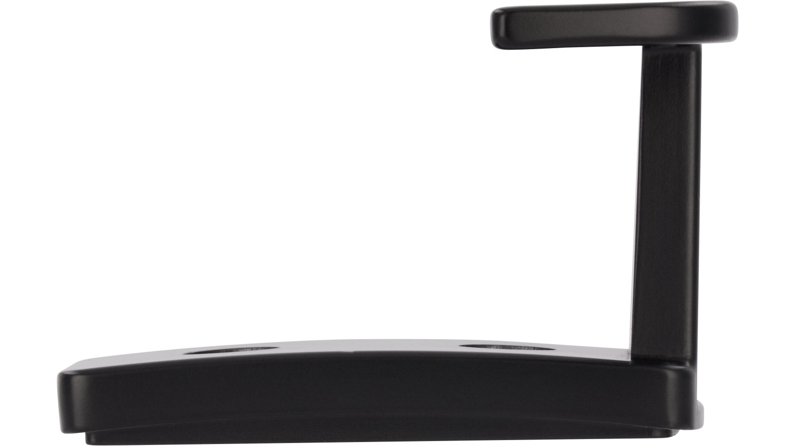 Haken Bad Laer Druckguss schwarz matt pulverbeschichtet - 59 mm lang  vor weißem Hintergrund