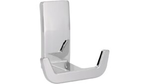 Haken Bad Orb Druckguss chrom glänzend - 59 mm lang  vor weißem Hintergrund