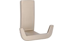 Haken Bad Orb Druckguss edelstahleffekt - 59 mm lang  vor weißem Hintergrund