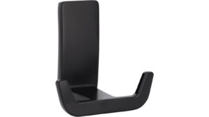 Haken Bad Orb Druckguss schwarz matt pulverbeschichtet - 59 mm lang  vor weißem Hintergrund