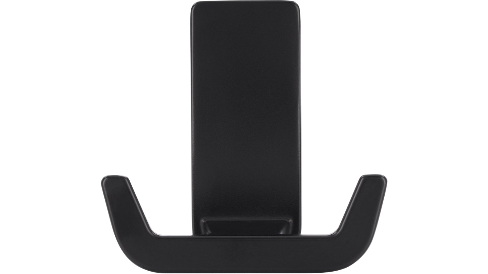 Haken Bad Orb Druckguss schwarz matt pulverbeschichtet - 59 mm lang  vor weißem Hintergrund