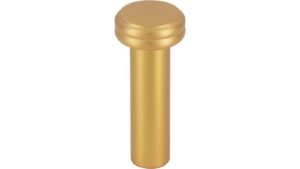 Haken Bobenheim-Roxheim Druckguss gold matt gebürstet - 17 mm lang  vor weißem Hintergrund