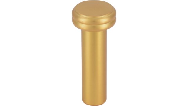 Haken Bobenheim-Roxheim Druckguss gold matt gebürstet - 17 mm lang  vor weißem Hintergrund