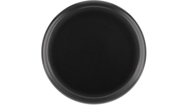 Haken Bobenheim-Roxheim Druckguss schwarz matt pulverbeschichtet - 17 mm lang  vor weißem Hintergrund
