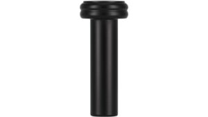 Haken Bobenheim-Roxheim Druckguss schwarz matt pulverbeschichtet - 17 mm lang  vor weißem Hintergrund