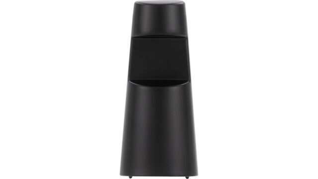 Haken Roßtal Druckguss schwarz matt pulverbeschichtet - 24 mm lang  vor weißem Hintergrund