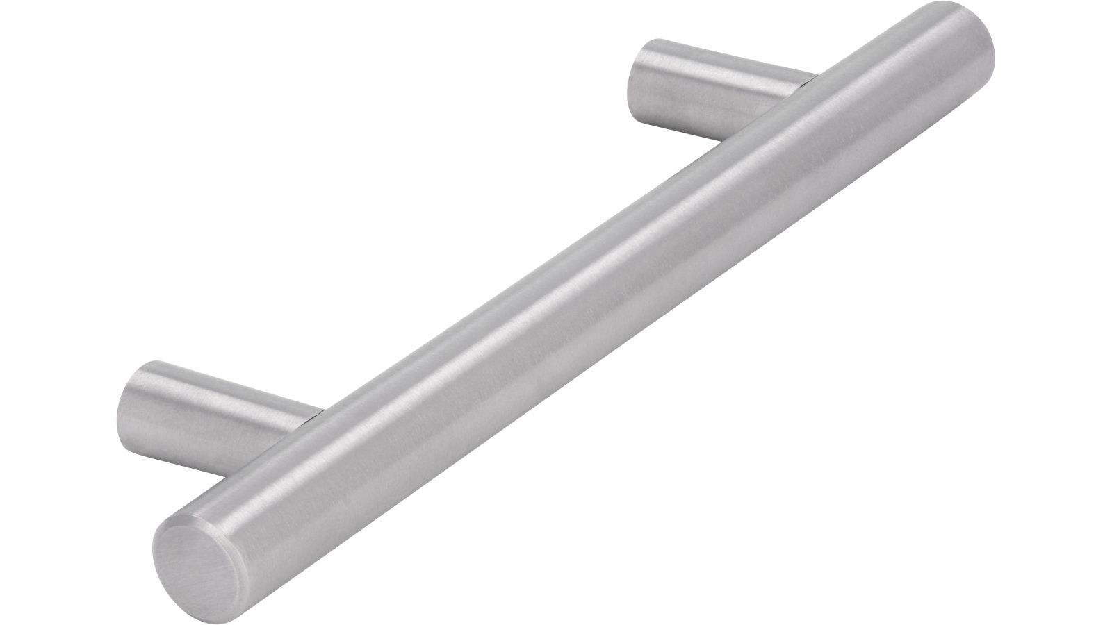 Griff Alsbach-Hähnlein Edelstahl fein geschliffen - 146 mm lang  vor weißem Hintergrund