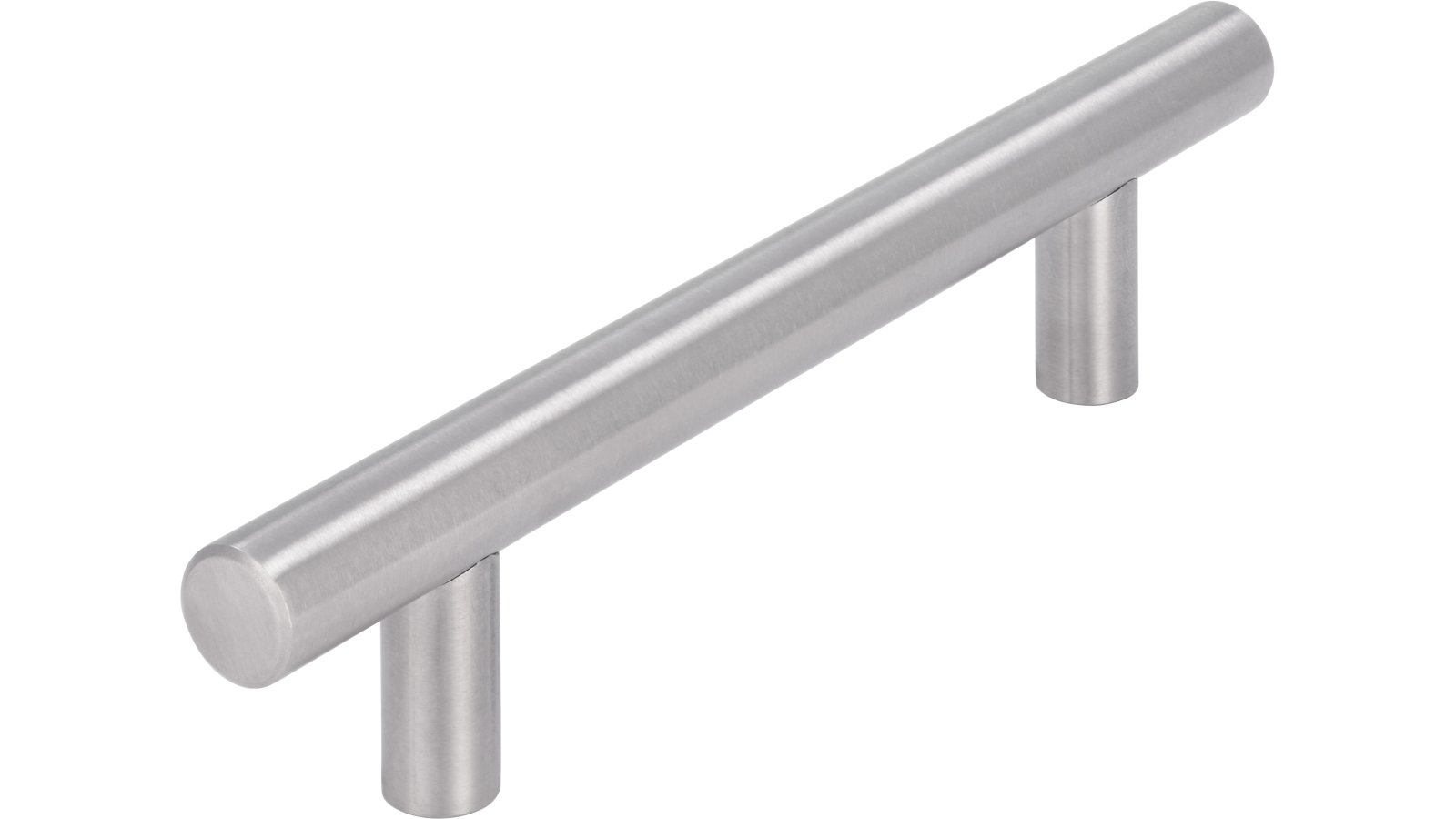 Griff Alsbach-Hähnlein Edelstahl fein geschliffen - 146 mm lang  vor weißem Hintergrund