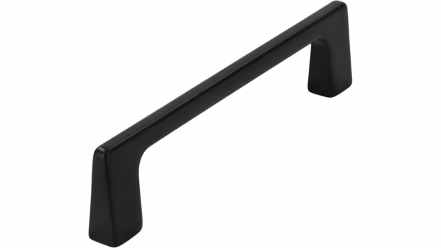 Griff Bad Wildbad Druckguss schwarz matt pulverbeschichtet - 107 mm lang vor weißem Hintergrund