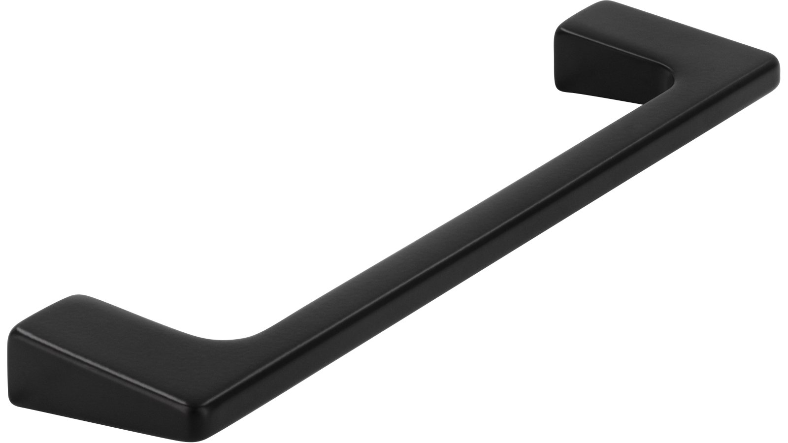 Griff Bad Wildbad Druckguss schwarz matt pulverbeschichtet - 107 mm lang  vor weißem Hintergrund