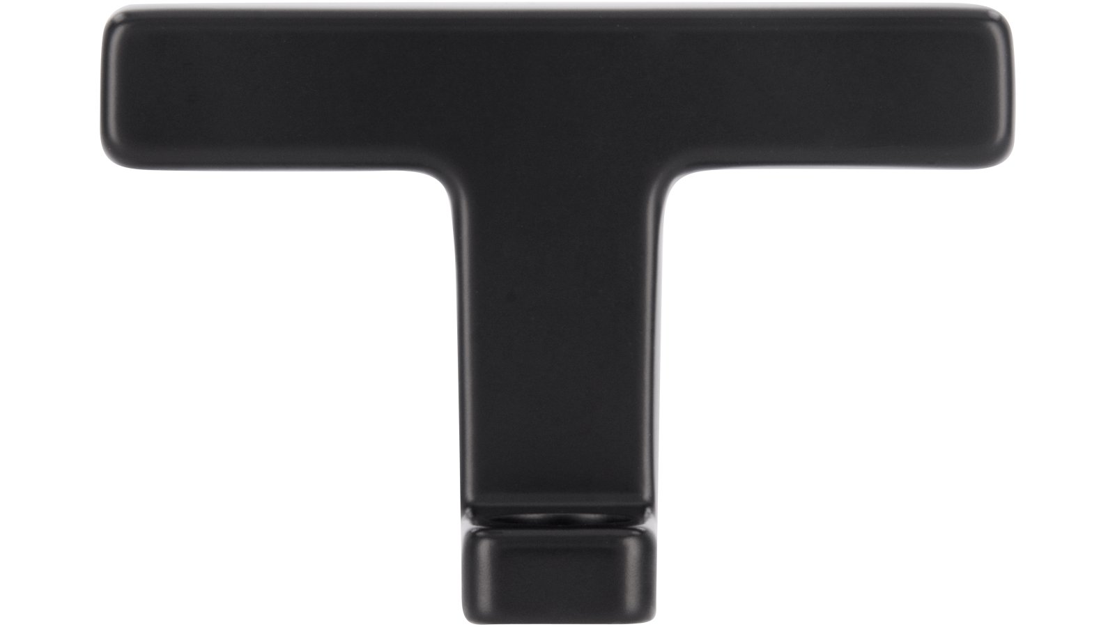 Griff Bogen Druckguss schwarz matt pulverbeschichtet - 46 mm lang  vor weißem Hintergrund