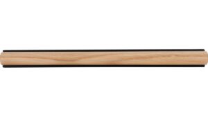 Moebelgriff-Grossraeschen-schwarz-eiche-Holz-Zinkdruckguss-laenge-188-928340-front Griff Großräschen Holz - Druckguss schwarz matt pulverbeschichtet eiche natur lackiert - 188 mm lang vor weißem Hintergrund