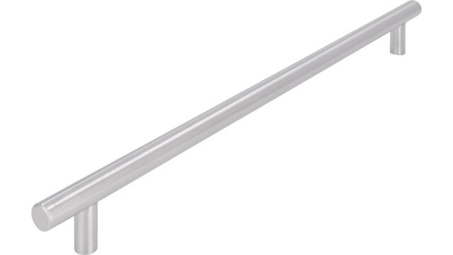 Griff Höhr-Grenzhausen Edelstahl fein geschliffen - 338 mm lang vor weißem Hintergrund