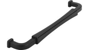 Griff Königsbach-Stein Druckguss schwarz matt pulverbeschichtet - 171 mm lang  vor weißem Hintergrund