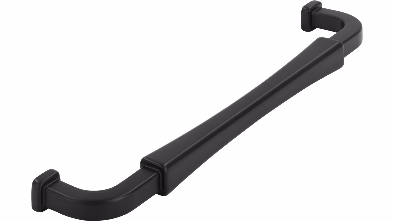 Griff Königsbach-Stein Druckguss schwarz matt pulverbeschichtet - 171 mm lang  vor weißem Hintergrund