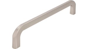 Griff Markt Indersdorf Druckguss edelstahleffekt - 171 mm lang  vor weißem Hintergrund