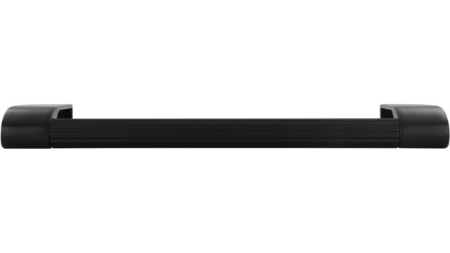 Griff Rödinghausen Aluminium - Druckguss schwarz matt pulverbeschichtet schwarz matt pulverbeschichtet - 180 mm lang  vor weißem Hintergrund