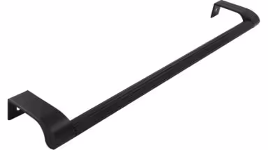 Griff Rödinghausen Aluminium - Druckguss schwarz matt pulverbeschichtet schwarz matt pulverbeschichtet - 340 mm lang vor weißem Hintergrund