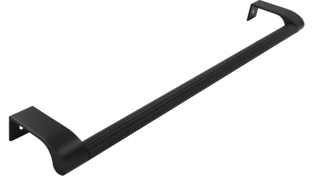 Griff Rödinghausen Aluminium - Druckguss schwarz matt pulverbeschichtet schwarz matt pulverbeschichtet - 340 mm lang  vor weißem Hintergrund