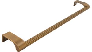 Griff Rödinghausen Aluminium - Druckguss messing schwarz gebürstet messing schwarz gebürstet - 340 mm lang vor weißem Hintergrund