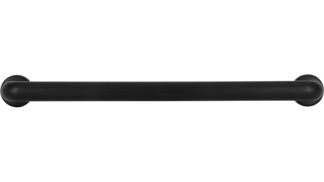 Griff Rüdesheim Druckguss schwarz matt pulverbeschichtet - 178 mm lang  vor weißem Hintergrund