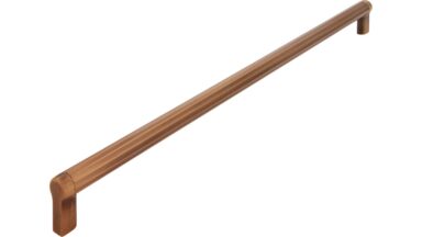 Griff Ruppichteroth Aluminium - Druckguss messing schwarz gebürstet messing schwarz gebürstet - 334 mm lang vor weißem Hintergrund