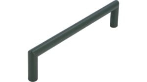 Griff Schlitz Druckguss Steingrün - 136 mm lang  vor weißem Hintergrund