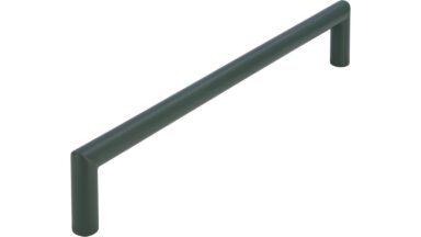 Griff Schlitz Druckguss Steingrün - 168 mm lang vor weißem Hintergrund