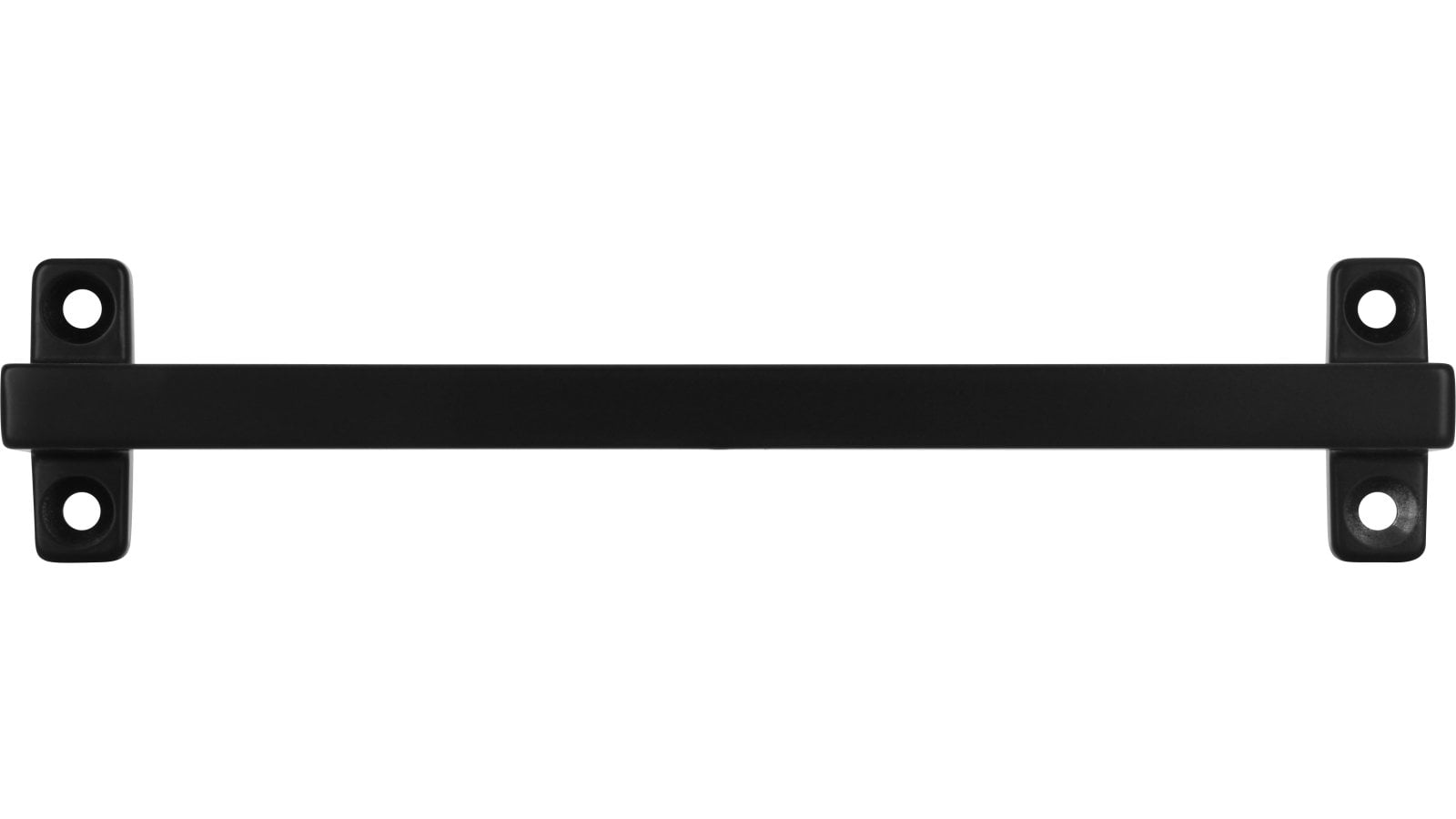 Griff Süßen Druckguss schwarz matt pulverbeschichtet - 138 mm lang  vor weißem Hintergrund