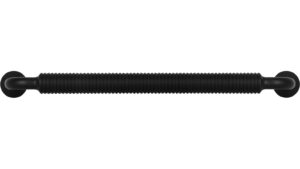 Griff Visselhövede Druckguss schwarz matt pulverbeschichtet - 176 mm lang  vor weißem Hintergrund