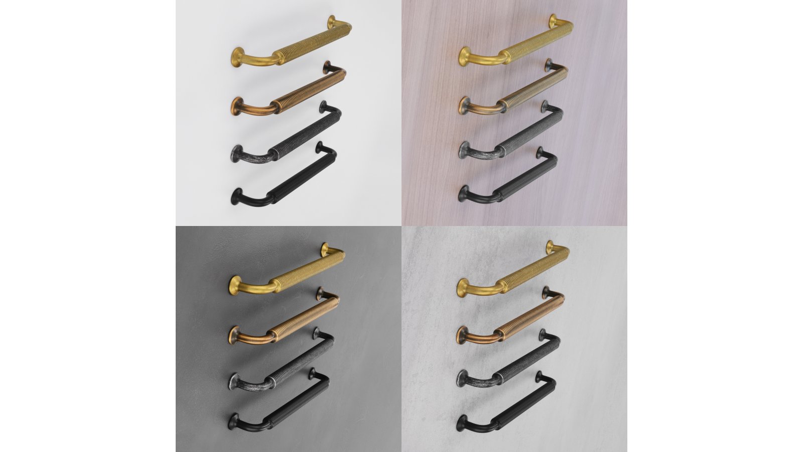 Griff Visselhövede Druckguss schwarz matt pulverbeschichtet - 176 mm lang  vor weißem Hintergrund