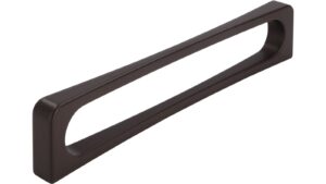 Griff Zeuthen Druckguss Dunkelbraun - 170 mm lang vor weißem Hintergrund