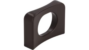 Griff Zeuthen Druckguss Dunkelbraun - 42 mm lang  vor weißem Hintergrund