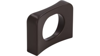Griff Zeuthen Druckguss Dunkelbraun - 42 mm lang vor weißem Hintergrund