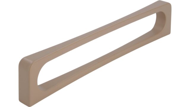 Griff Zeuthen Druckguss Beigebraun - 170 mm lang  vor weißem Hintergrund