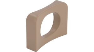 Griff Zeuthen Druckguss Beigebraun - 42 mm lang  vor weißem Hintergrund