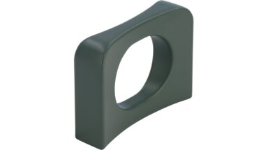 Griff Zeuthen Druckguss Steingrün - 42 mm lang vor weißem Hintergrund
