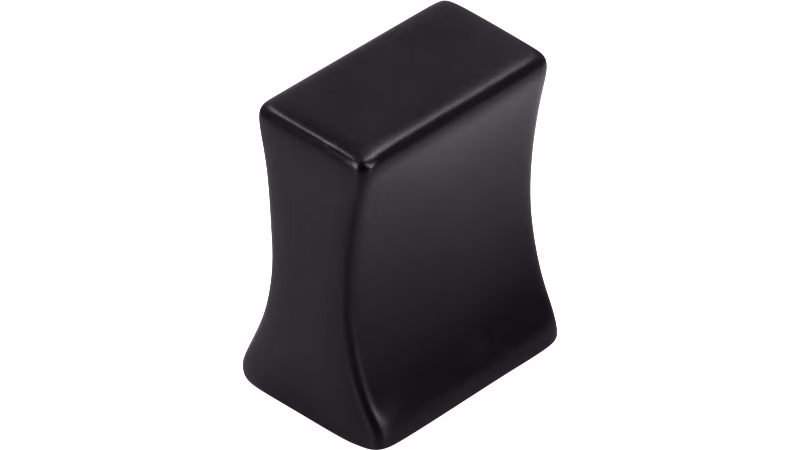 Moebelknopf-Hoechst-schwarz-Zinkdruckguss-laenge-20-884384 Knopf Höchst Druckguss schwarz matt pulverbeschichtet - 20 mm lang vor weißem Hintergrund